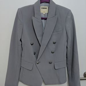 L'agence Kenzie double breasted blazer Pearl grey